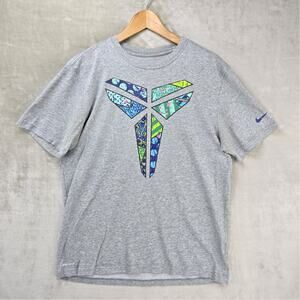 Nike Tee What The Kobe Bryant Shirt Mens XL Gray Mamba Shield Dri-Fit *FLAWS*